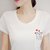 娇维安 夏季新款体血衫 韩版圆领女士T恤 单口袋短袖女式t恤 女(白色 XL)第3张高清大图