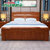 健舒宝 床 高箱储物床卧室双人床1.8米1.5米现代中式 木床 婚床(1.8M*2.0M 大抽屉+2柜+棕垫)第2张高清大图