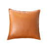 皮感抱枕高档轻奢科技布沙发靠枕靠垫客厅办公室ins风不含芯枕套(科技布-琥珀橙 30x50cm（腰枕，含芯）)