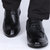 牧惠森2016新款男士四季尖头商务皮鞋舒适系带男式男鞋Q92218(黑色 42)第5张高清大图