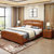 一米色彩  实木床 现代简约实木床 中式橡木床 储物家具婚床(海棠色 18*2.0米单床+2个床头柜)第2张高清大图