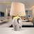 汉斯威诺 陶瓷台灯 卧室床头灯 现代简约创意时尚可爱温馨田园灯具(大象无光源（HS203012）)第2张高清大图