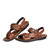 金猴 Jinho男士牛皮简约大气流行舒适休闲凉鞋真皮沙滩鞋卡其色棕色 Q3802(Q3802棕色 41码)第2张高清大图