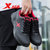 特步男鞋跑步鞋2021新款冬季男款皮面防水休闲鞋子黑色运动鞋男(黑红 44)第2张高清大图