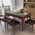 乔林曼兰 餐桌 北欧现代火烧石 餐桌椅组合(胡桃木色 1.5米餐桌+6椅)第3张高清大图