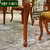 卡富丹W5102实木餐桌椅组合客厅美式长方形餐桌6人 欧式雕花家用吃饭桌子简约木质桌(全实木1.3米餐桌)第5张高清大图