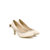羽陌伦诗 韩版新款女鞋简约尖头纯色甜美蝴蝶结中跟细跟单鞋 R153(米色 39)第2张高清大图