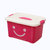 全球龙 蜜蜜花食品级透明收纳箱整理箱塑料盒子有盖大小号手提储物箱1ae(定制定金 41*28.5*22.5cm)第2张高清大图