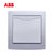 ABB德韵系列一位单控带装饰线开关银色AS131-S 86型开关第4张高清大图