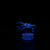 跨境外星飞船堡垒之夜手游系列3D小夜灯 LED创意七彩灯触摸遥控3D台灯(蓝 默认)第5张高清大图