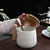 木柄简约情侣款水杯子陶瓷杯一对咖啡杯马克杯带盖勺批发定制logo(白色+盖勺+礼盒 301-400ml)第3张高清大图