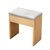 豫见美农 现代简约餐桌方凳板凳创意成人小凳子时尚布艺小椅子化妆凳梳妆凳(暖白色+灰色布垫)第4张高清大图