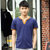 夏季男士T恤韩版潮外贸男式短袖t恤纯棉半袖(宝蓝色 M)第2张高清大图
