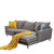 爱依瑞斯（ARIS）北欧简约布艺羽绒 柔软舒适 沙发 WFS-53(灰色 WFS-53)第5张高清大图