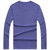 Bebeeru 春秋季潮修身棉长袖装男士圆领休闲长袖打底衫T恤衫r226   2秒(自行车紫色 XL)第2张高清大图