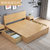 恒兴达 北欧全实木床1.8米卧室橡胶木家具储物床1.5米双人床(1.5*2米象牙白 床+床垫)第3张高清大图