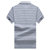 凯德申 男士丝光棉商务条纹休闲POLO衫 短袖T恤 2015新款 P5002(灰色 L(175))第2张高清大图