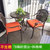莫家阳台桌椅三件套组合欧式家具铁艺露天户外铸铝庭院花园桌椅(正格2椅+90CM伊丽莎白台)第3张高清大图