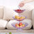 欧式多层水果盘创意零食收纳架塑料干果盒时尚糖果盘客厅茶几家用(酒红色 中号单层带底座)第4张高清大图