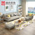 曲尚（Qushang）8815 小户型布艺沙发现代简约客厅沙发整装家具可拆洗北欧沙发(三人位+脚踏+双扶手单人位)第2张高清大图