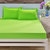 南极人升级简约纯色床笠单品 时尚单双人床罩单件A(纯果绿 120cmx200cm)第2张高清大图