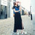 韩都衣舍2017韩版女装夏装新款宽松圆领两件套连衣裙CQ6249陆(蓝色 M)第2张高清大图