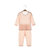 婴皇圣堡婴儿夏季空调服秋款超柔条纹单面长袖肩钮套0-3岁宝宝男女内衣套装(90cm 粉色)第4张高清大图