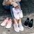 羊骑士秋季新款透气网面运动鞋2018女生休闲跑步鞋韩版潮流板鞋小白鞋子(PT-X1001粉色 39)第5张高清大图