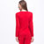 卡帝乐鳄鱼女士保暖内衣套装纯色圆领加绒加厚双层内衣女CW4003-1(红色 XXL)第2张高清大图