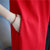 袨服庄针织衫女开衫中长款2017春秋装新款百搭毛衣外套女装上衣肩绣花蕾丝4550(红色 均码)第5张高清大图
