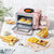 小熊（Bear）电烤箱 烤面包机多士炉全自动家用小型多功能烤箱三合一早餐机 粉色 DSL-C02B1第2张高清大图