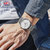 欧美时（OMAYS）2020新款手表男士超薄时尚防水腕表 简约休闲日历男表 潮流运动学生表男(白色)第2张高清大图