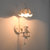 创意个性美式陶瓷玻璃壁灯简约铁艺卧室床头灯过道走廊阳台灯白色树脂天使娃娃(透明水晶灯罩 带5w光源)第2张高清大图