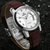 宾卡达（BINKADA）男士手表简约石英表时尚商务防水腕表(本色白面棕皮)第3张高清大图