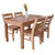 原木色现代中式小户型餐桌椅组合橡胶木实木桌子长方形桌椅(CZ186+YZ384一桌四椅 默认)第3张高清大图
