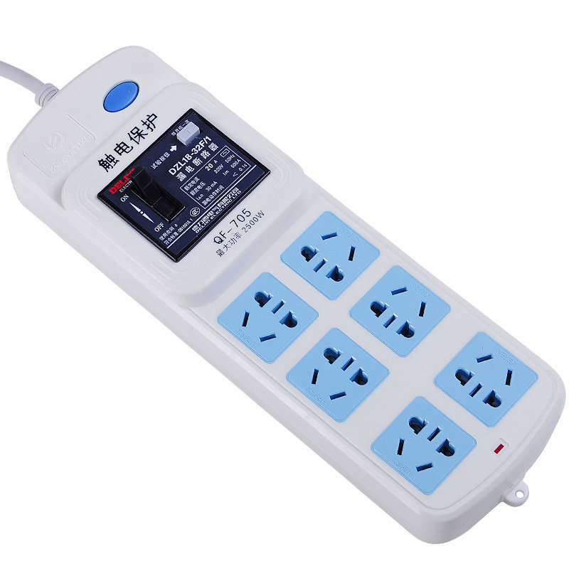 清风(kyfen)qf-705-总控带漏电保护器插座(3m六位)【图片 价格 品牌