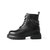 森达2021冬季新款商场同款复古金属链潮流女马丁靴4MG01DD1(黑色 34)第2张高清大图