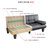 多功能皮沙发床 客厅可折叠懒人沙发三位2米椅办公阳台小户型简易(棕色长度足2米头枕可固定)第3张高清大图
