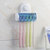 红凡 卫生间吸盘式浴室牙刷架套装吸附型创意三口吸盘牙刷座伴侣(白色 单个装)第2张高清大图