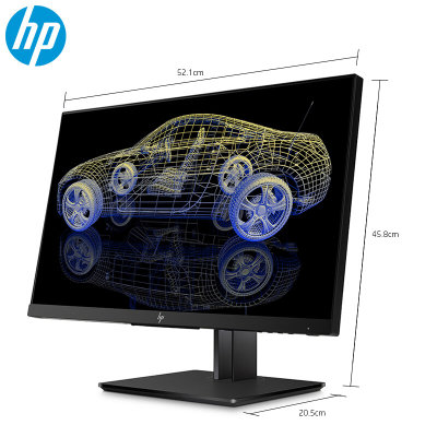 惠普（HP）Z23n G2 23英寸工作站级显示器 微边框IPS屏 出厂色彩校准广色域 升降旋转 无闪屏&低蓝光显示器(黑色 23英寸（赠送16GU盘）)