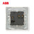 ABB开关插座面板套装由艺系列白色五孔插座86型二三极墙壁电源插座开关面板套餐合集(一开五孔)第4张高清大图