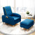 一米色彩 沙发懒人沙发创意多功能单人沙发北欧简约可调节客厅小户型布艺沙发(深灰色 标准款-单人位（无USB充电）)第4张高清大图