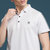 传奇保罗2021夏季新款珠地棉男士休闲短袖t恤男纯色商务Polo衫（M-3XL）ZNM818(白色 M)第5张高清大图