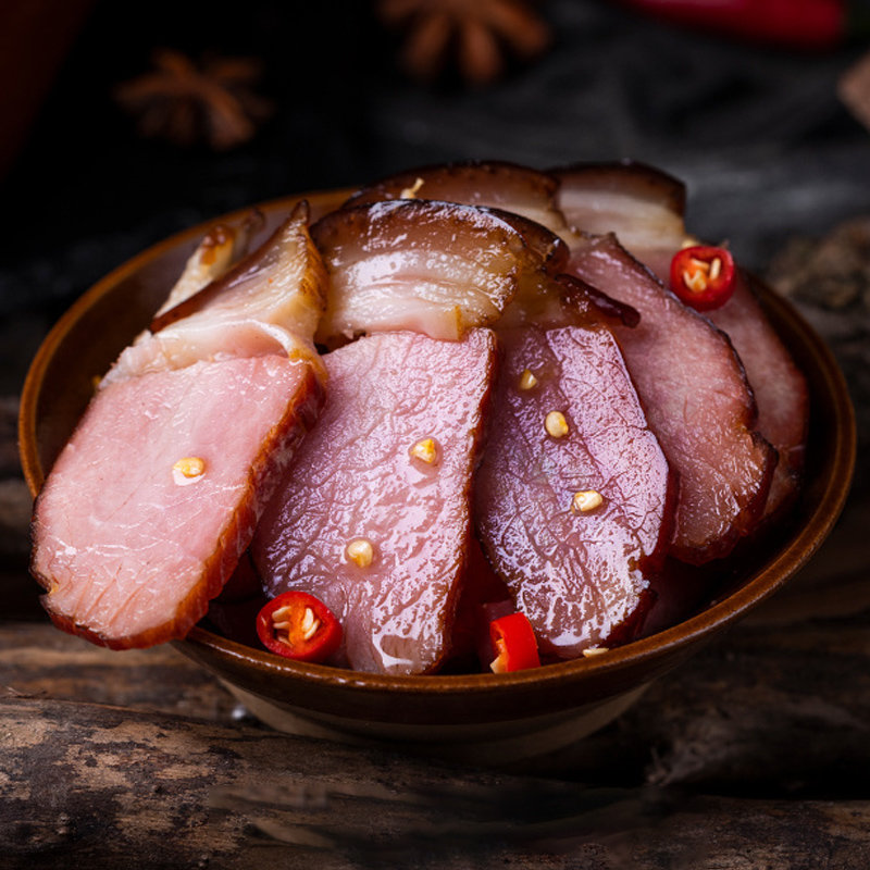土家腊肉后腿腊肉坐墩肉500g烟熏腊肉咸肉七分瘦肉三分肥肉