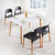 TIMI天米 现代简约餐桌椅组合 伊姆斯才子椅 可叠加椅子 北欧餐桌椅组合 家用饭桌 简约餐厅家具(黑色 1.2米餐桌+2白椅+2黑椅)第4张高清大图