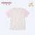 小米米minimoto男女童圆领莫代尔短袖上衣T恤(粉红-半开胸上衣 100cm（2-3岁）)第2张高清大图