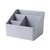 桌面杂物整理收纳盒 家用多功能化妆品置物架 创意塑料多格收纳盒(白 色)第5张高清大图