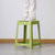 茶花塑料凳子家用厚成人条纹高凳浴室防滑餐桌凳方椅46CM高(绿色 10只装)第4张高清大图