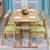北欧纯实木餐桌椅组合现代简约小户型家用吃饭桌子长方形歺桌椅(1.4M*80CM桌(白橡木))第4张高清大图