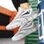 VRKK新款时尚飞织透气运动鞋高弹网面舒适慢跑鞋百搭休闲鞋男鞋子(白色 39)第5张高清大图